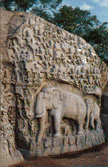 Arjuna's penance, carvings at Mahabalipuram